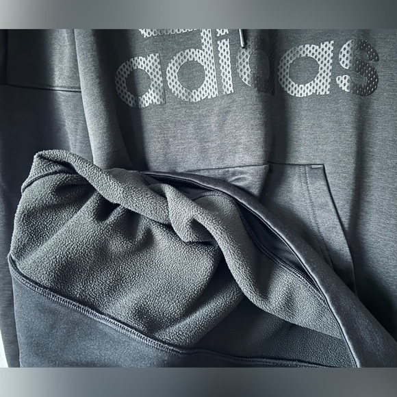 Adidas Climawarm Black Hoodie with Fleece Interior (Activewear) Size Small Men’s - Picture 4 of 6